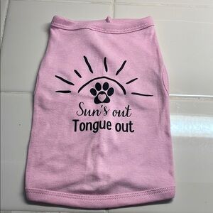 Pink‎ Dog Shirt - Sun's Out Tongue Out